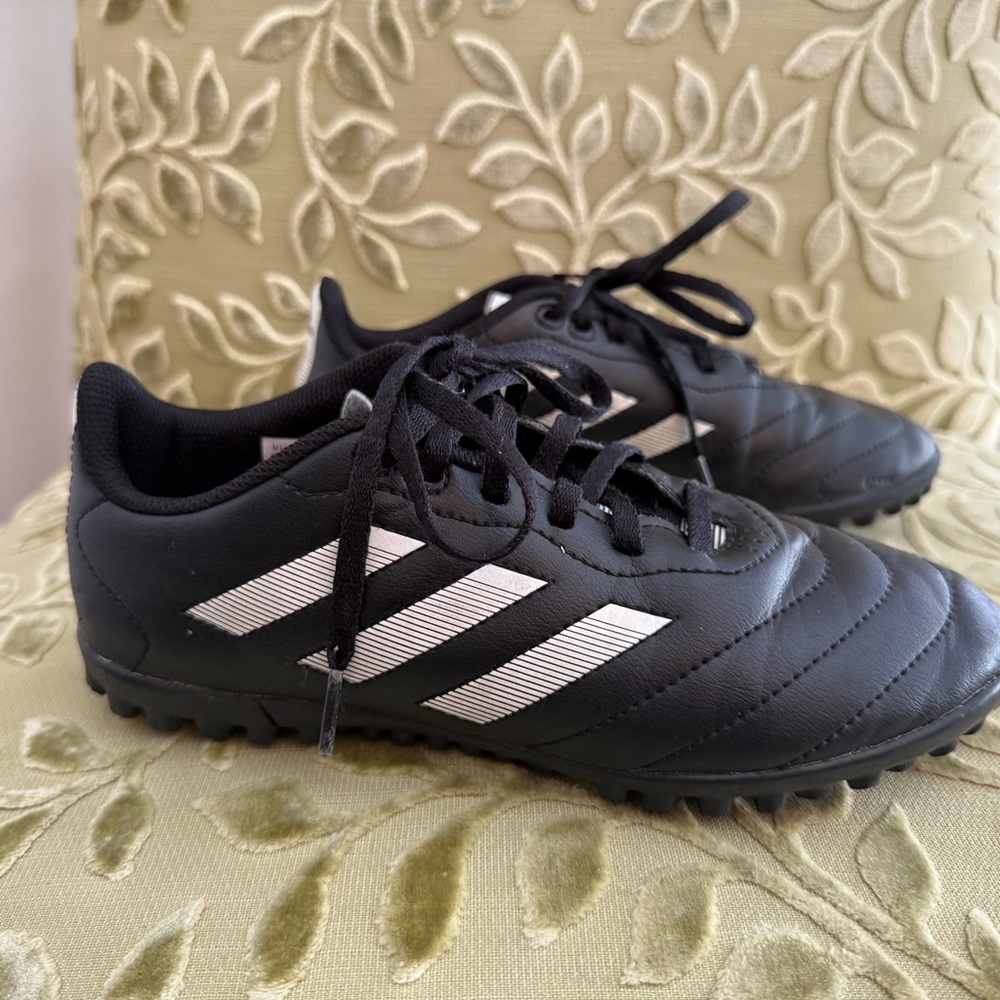 Adidas Black and White Indoor Cleats